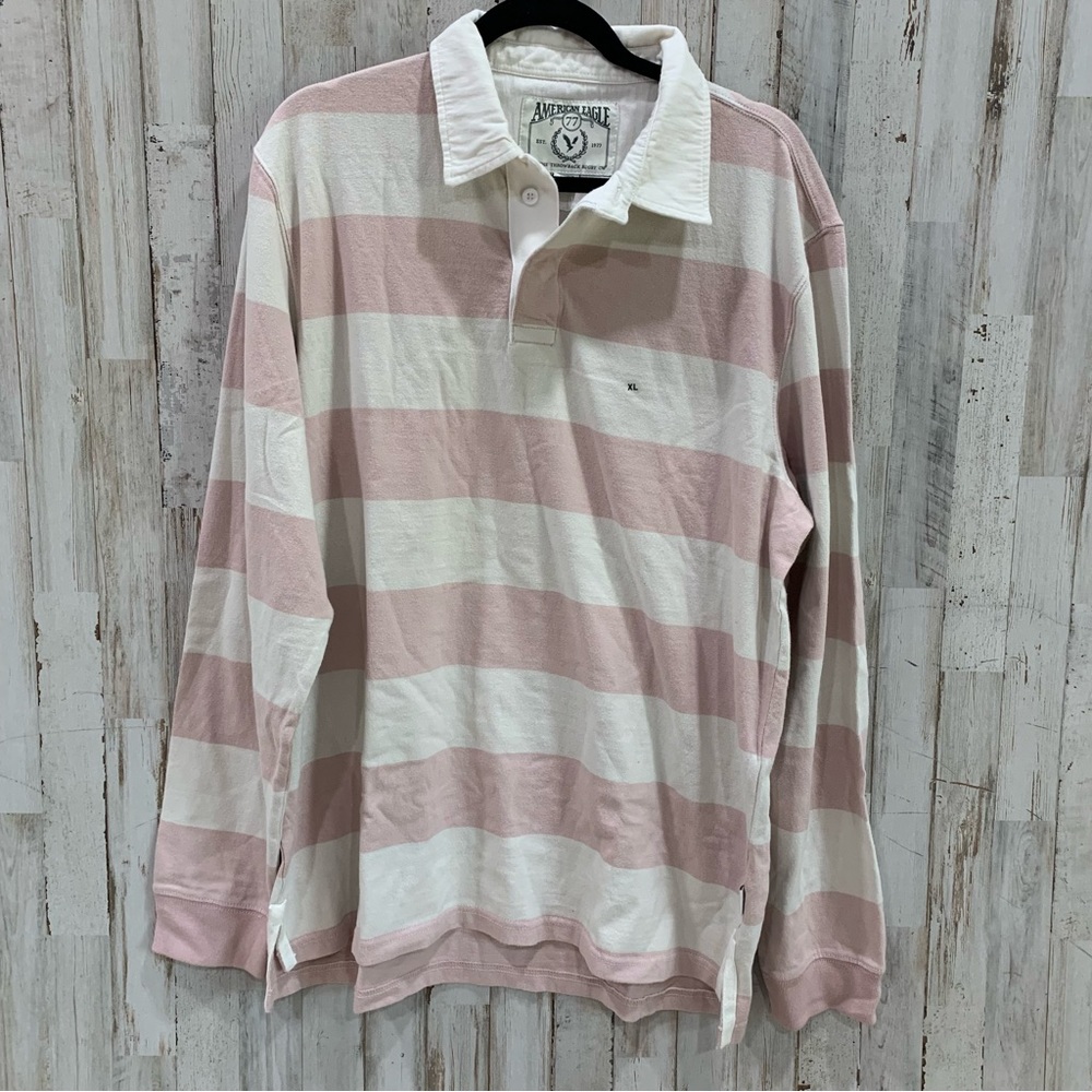 NWT American Eagle The Throwback Rugby Long Sleeve Shirt